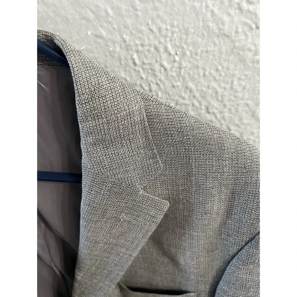 Jos A Bank Mens Blazer‎ Jacket Size 44R Gray Wool Sport Coat